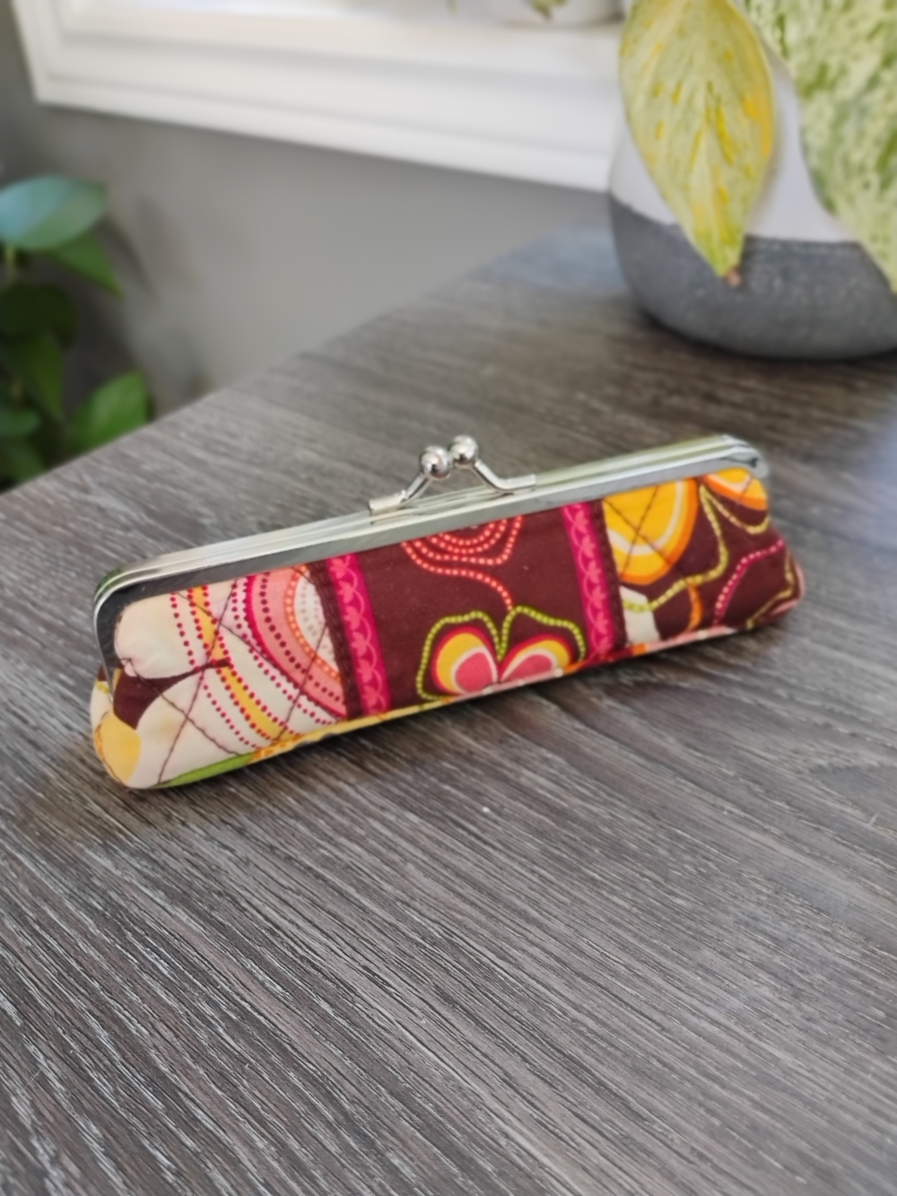 Vera Bradley Buttercup Multicoloured Kiss-Lock Cosmetic Compact Case Catch-all